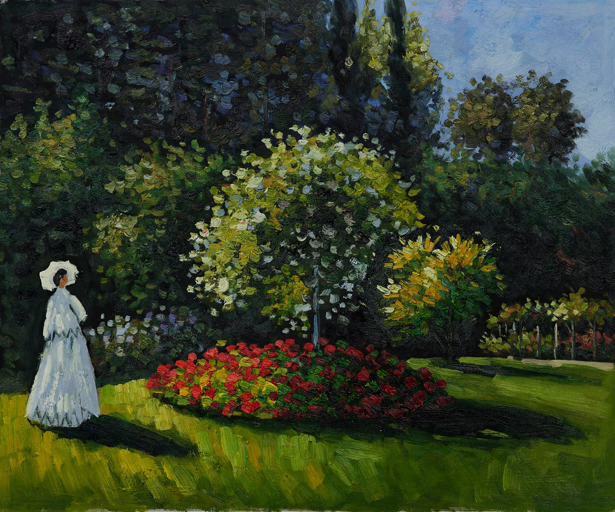 Jeanne-Marguerite Lecadre (Lady in a Garden) by Claude Monet